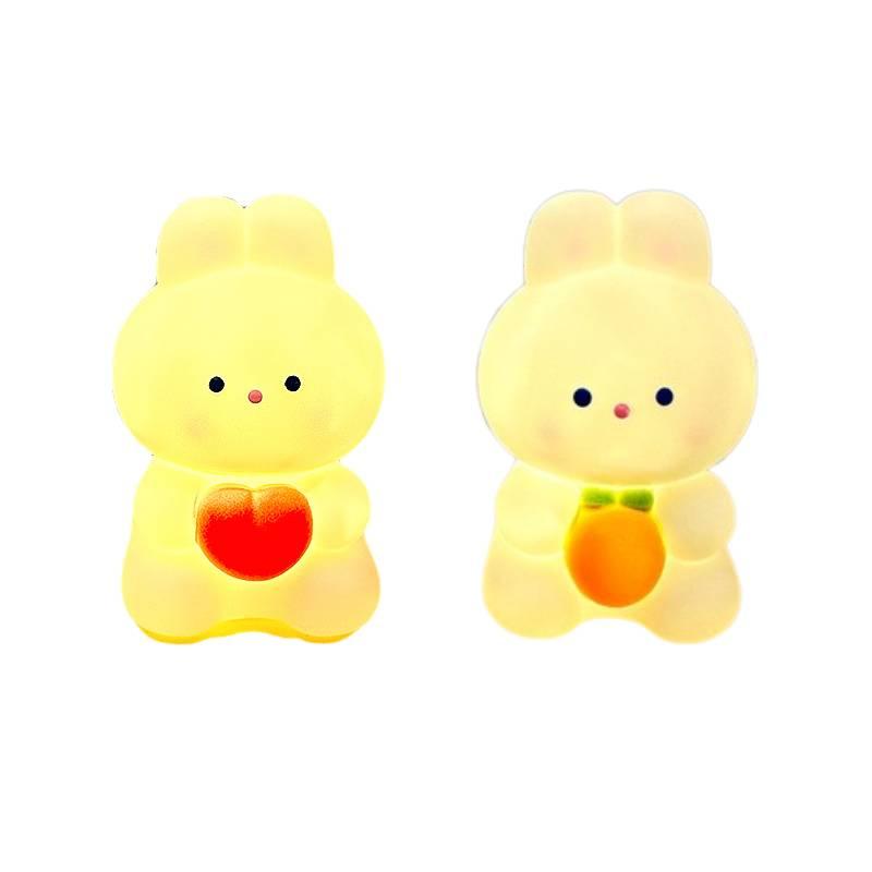 Cute Cartoon Heart Rabbit Night Light For Bedroom Decoration And Gift Led Toy With Soft Glow