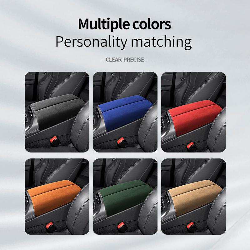 For BMW X5 G05 X6 G06 X7 G07 Car Armrest Mat Center Console Styling - Italian Alcantara Suede Interior Trim accessories