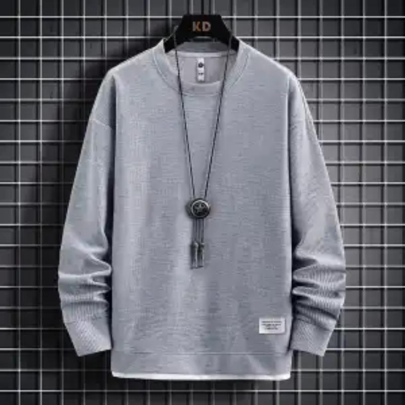 New Waffle Men's Spring Autumn Trendy Casual Sports Versatile Long Sleeve Sweatshirt Trousers Suit