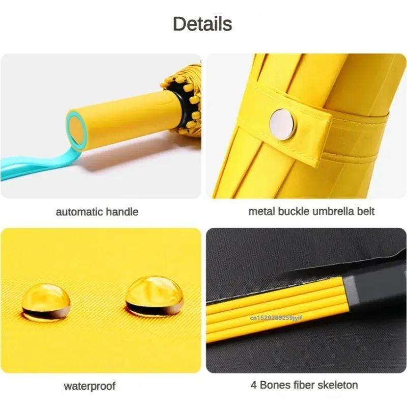 Strong Windproof Automatic Umbrella 72 Bone Sunshade Large Size Uv Protection Folding Men's Umbrella Rain Umbrellas for Women