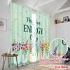 2pcs 2D Flat Printing Drapes Positive Energy Flowers Dragonflies Polyester Fabric Without Electricity Holiday Decorations for