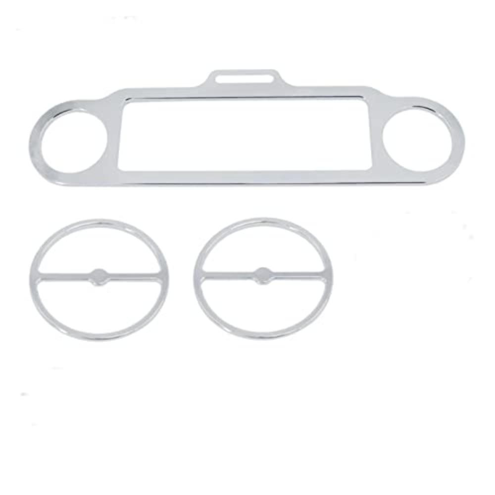 3Pcs Front Fairing Stereo Speaker Grill Trim Ring for Harley Touring Glide Ultra Classic 1996-2013 Gauge Bezel Instrument Board