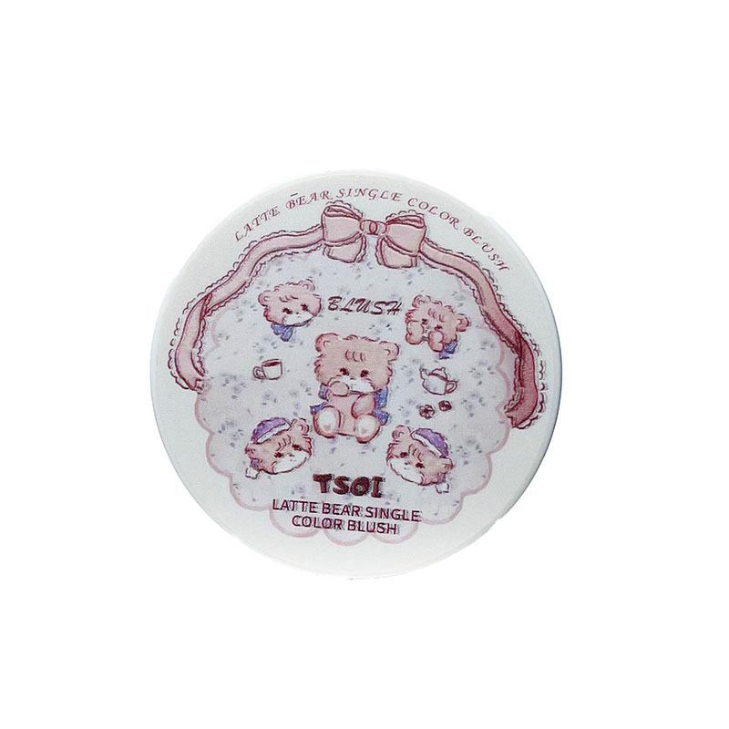 TSOI Latte Bear Monochrome Blush Natural Easy-Apply Makeup Versatile High-Color Energetic Girl.