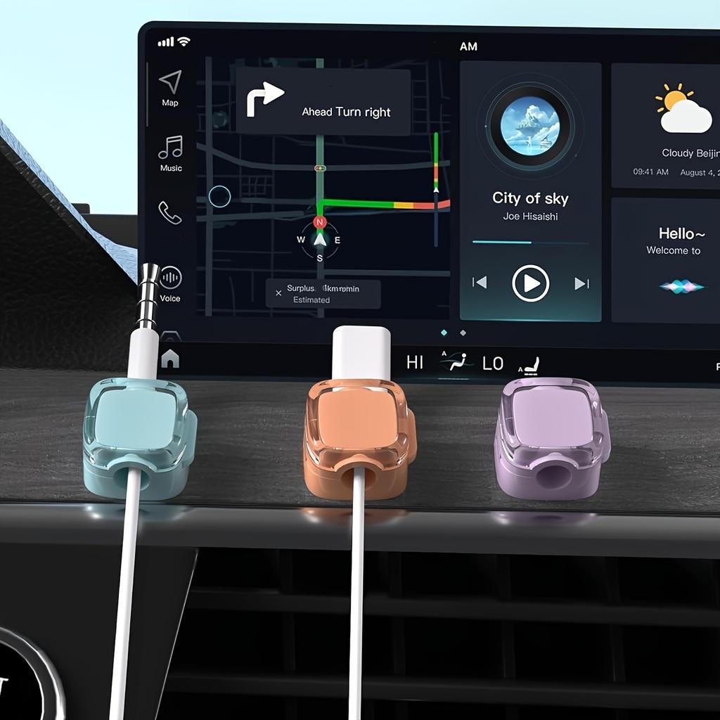 6-Pack Magnetic Cable Clips with Adjustable Adhesive Cord Holders - Strong Magnetic & Adhesive Base,Organize Chargers, Cables, Earphones, Cord Clips