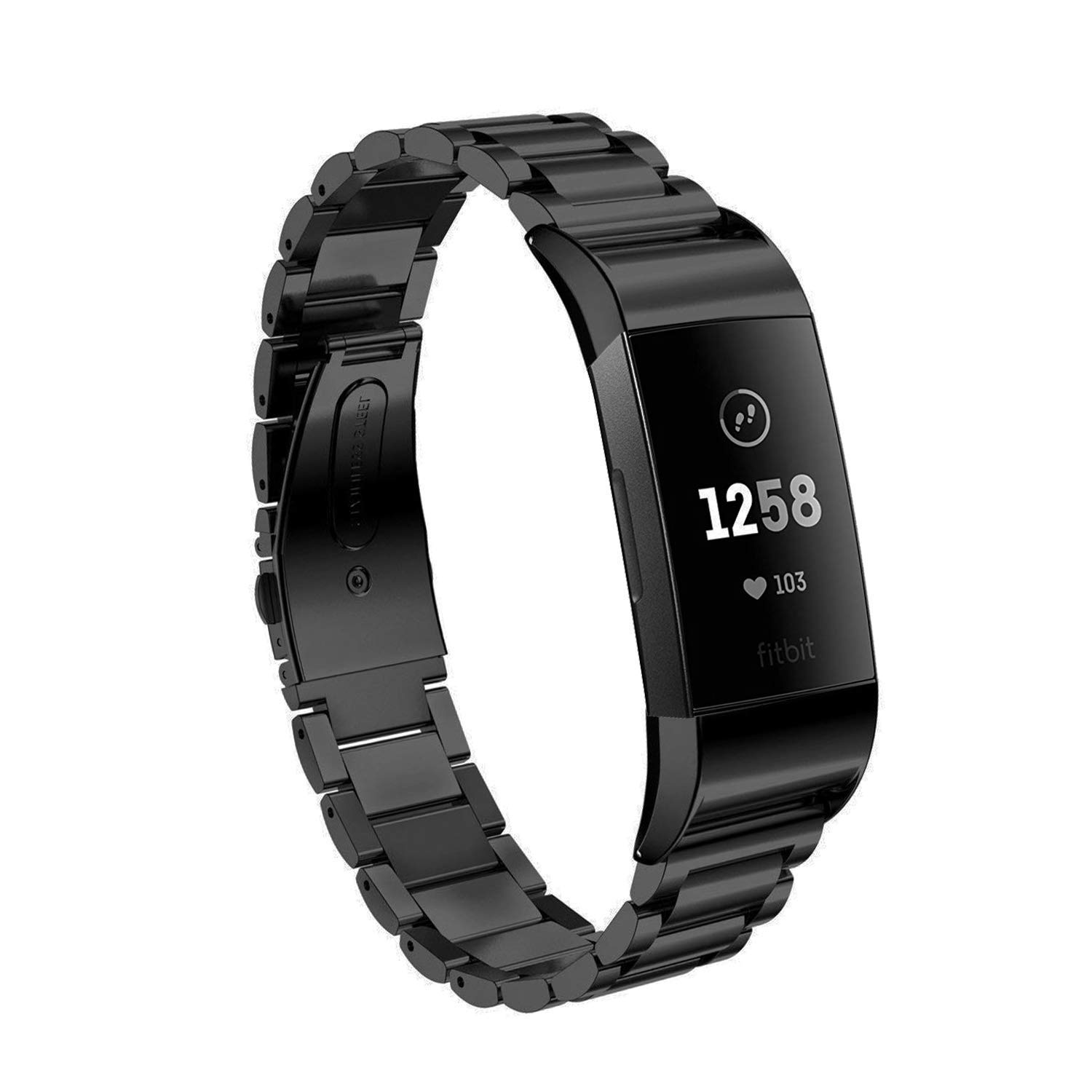 

Stainless Steel Three Beads Watch Strap for Fitbit Charge 4/3 Silver