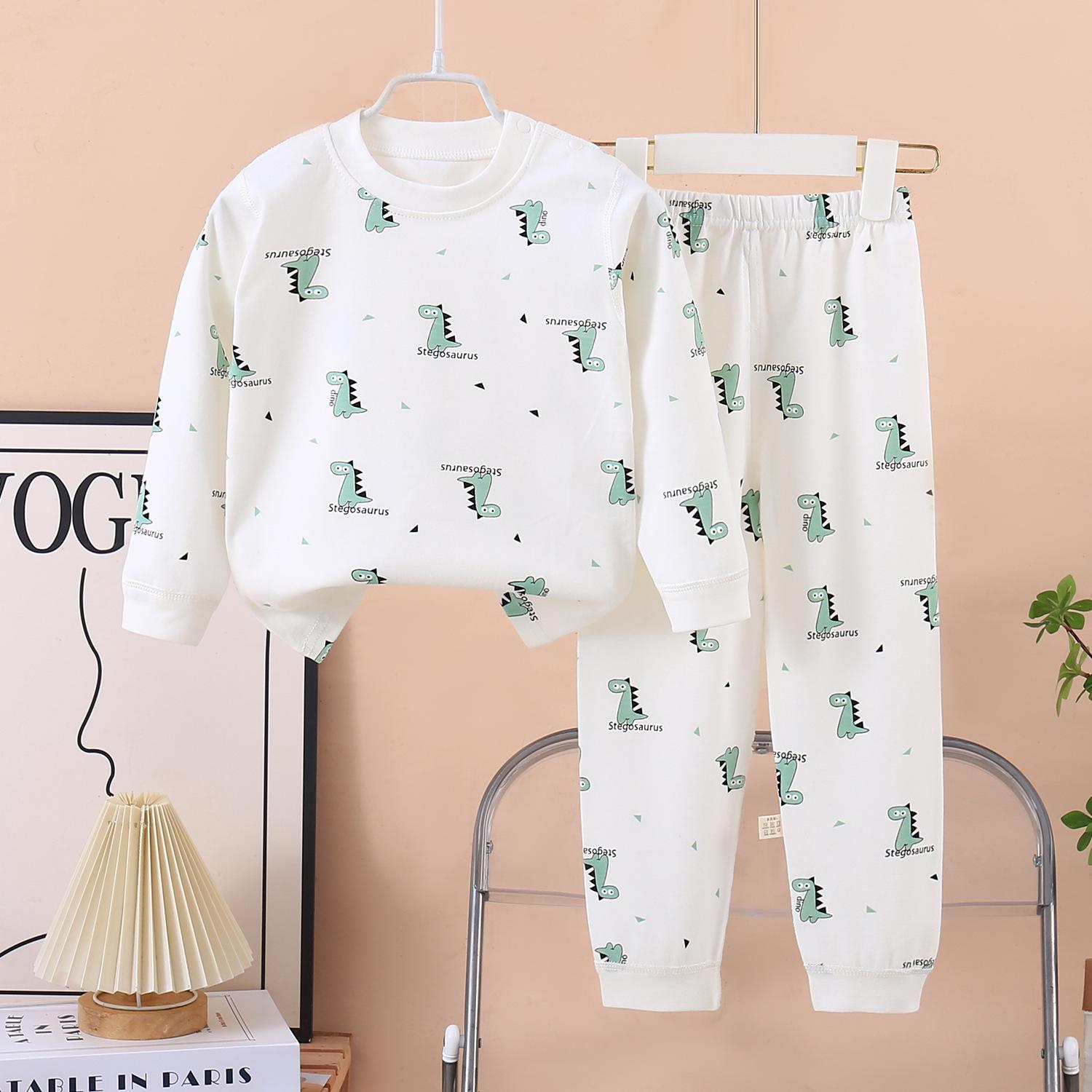 

Autumn Tagless Cotton Cartoon Pajamas for Kids - Long Sleeve, Combed Cotton, A-Class Homewear 80 [65-75CM/13-18kg]