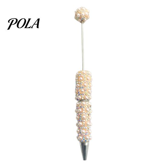 Customizable Writing Pen DIY Beadable Pen, Rhinestone Faux Pearl Ballpoint Fancy Glitter Jeweled for Crafting, Student Stationery Office Tools