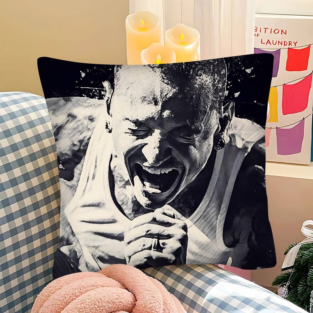 Rock Band L-Linkin Cool P-Park Kissenbezug Quadratisches Kissen Schlafzimmer Sofa Freizeit Komfortkissen Auto Wohnzimmer Heimdekoration