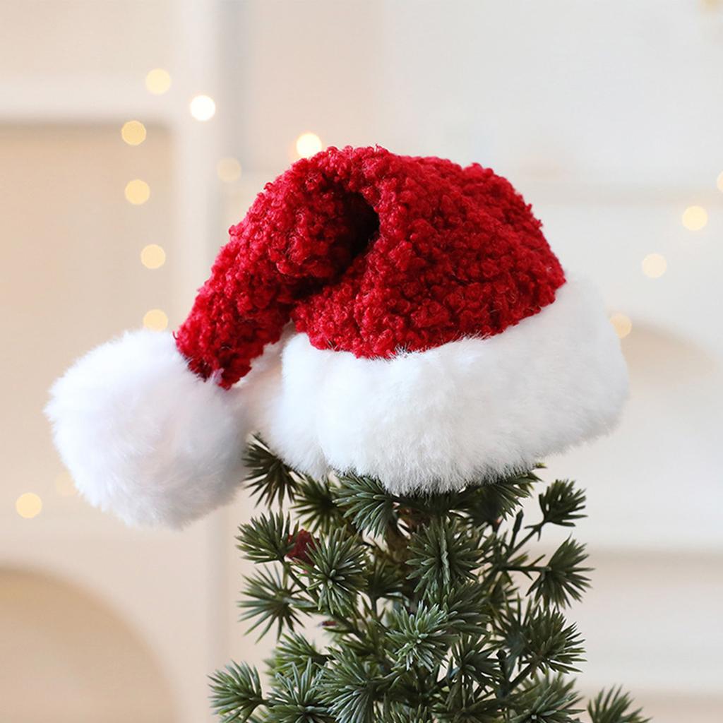 Hanging Stocking Socks, Santa Hat and Tree Ornaments Set, Festive Hanging Set for Holiday Display