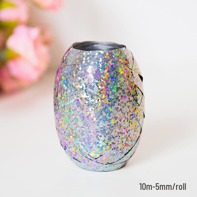 Лазерная разноцветная металлическая золотая лента для украшения вечеринок и свадеб.