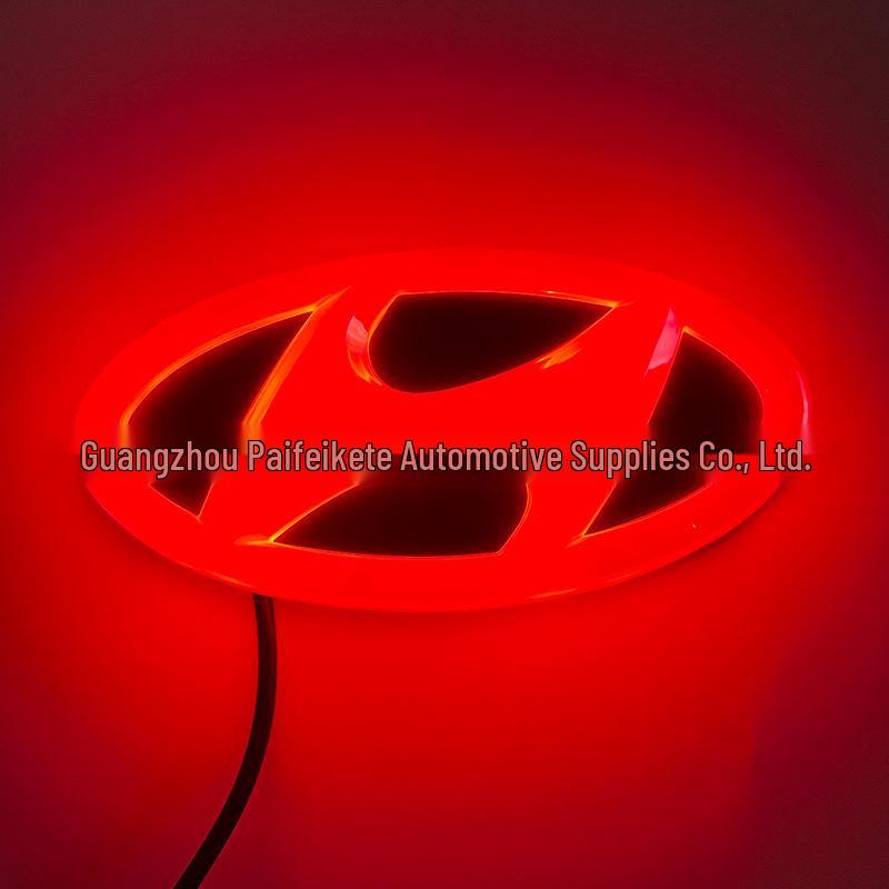 4D Luminous LED Rear Emblem Light for Tucson, Elantra, Santa Fe, and Sonata