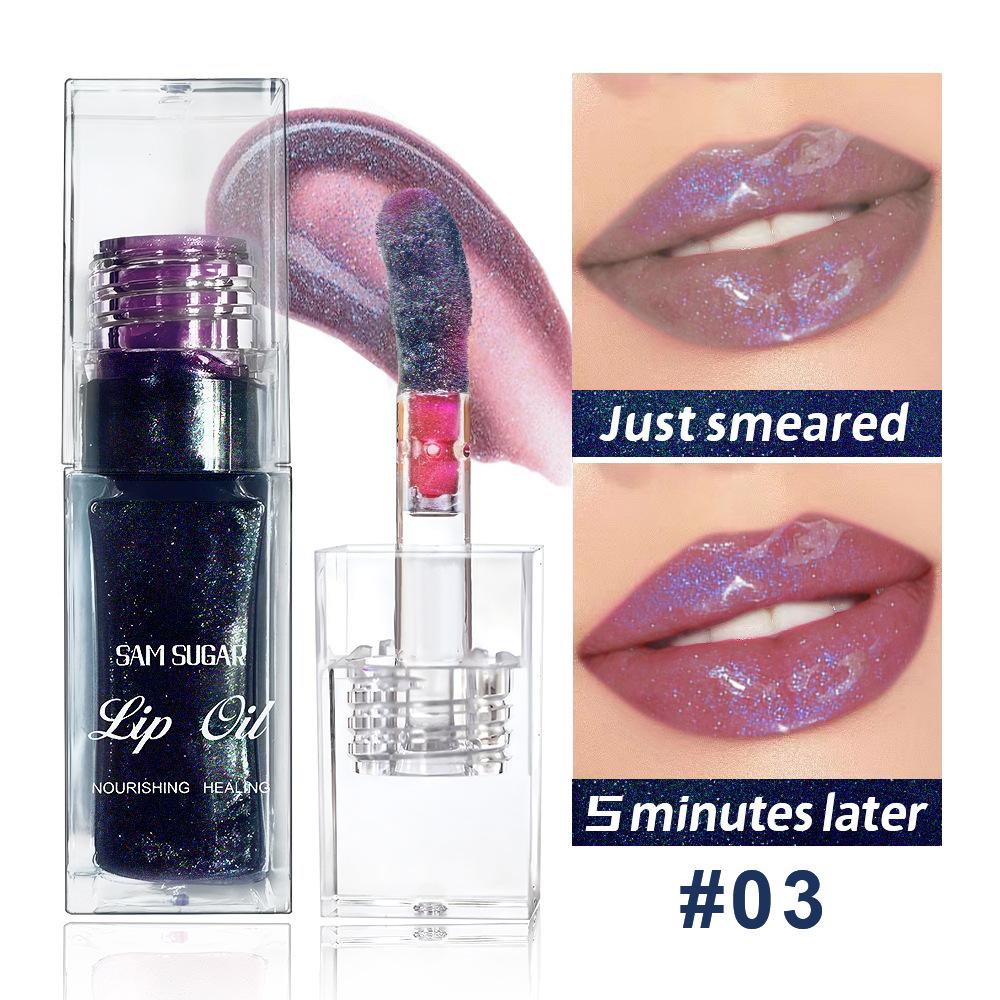SAM SUGAR Koloryzujący Olejek do Ust Nawilżający Nawilżający Koloryzujący Błyszczyk do Ust Powiększający Usta 6 Kolorów Gładki Pomadka w Płynie Hurtownia