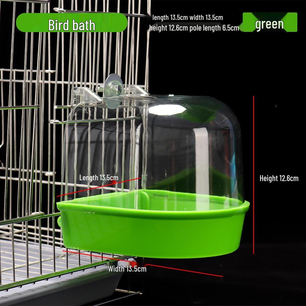 Transparent Large Bathing Basin Toy for Birds - Suitable for Mynas, Cockatiels, Lovebirds, Budgies