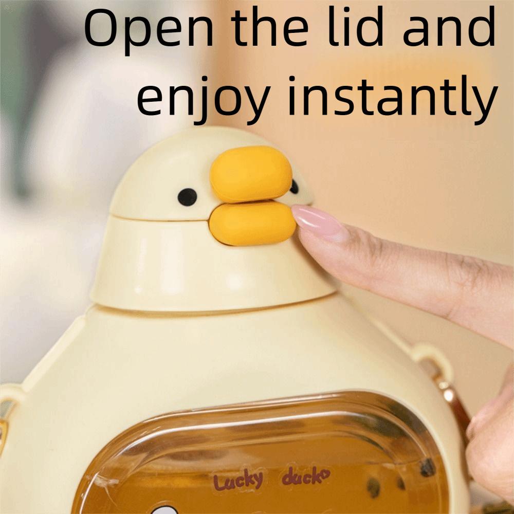 Carried with Straps Cute Duck Bottle Duck Shape Large-Capacity Big Belly Cup  Unisex