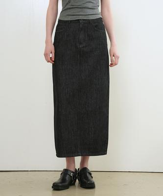 General Idea Denim Maxi Skirt [Black] / Gf2Lsk513