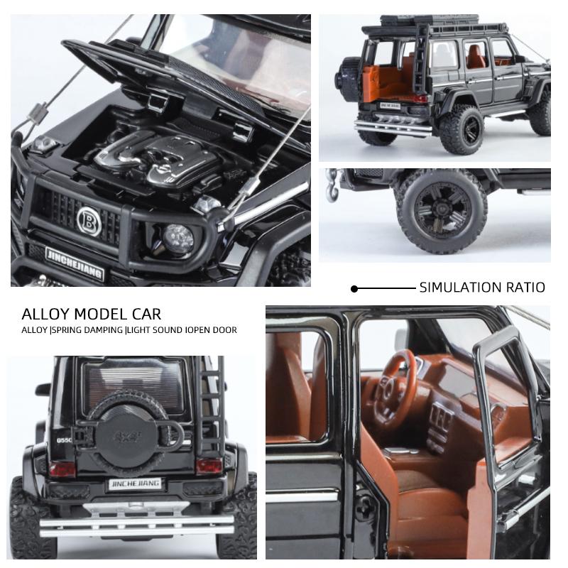 1/32 Mercedes Benz G550 Modified 4x4 Off Road SUV Alloy Metal Diecast Model Car Children's Toy Car Birthday Gifts for Boyfriend