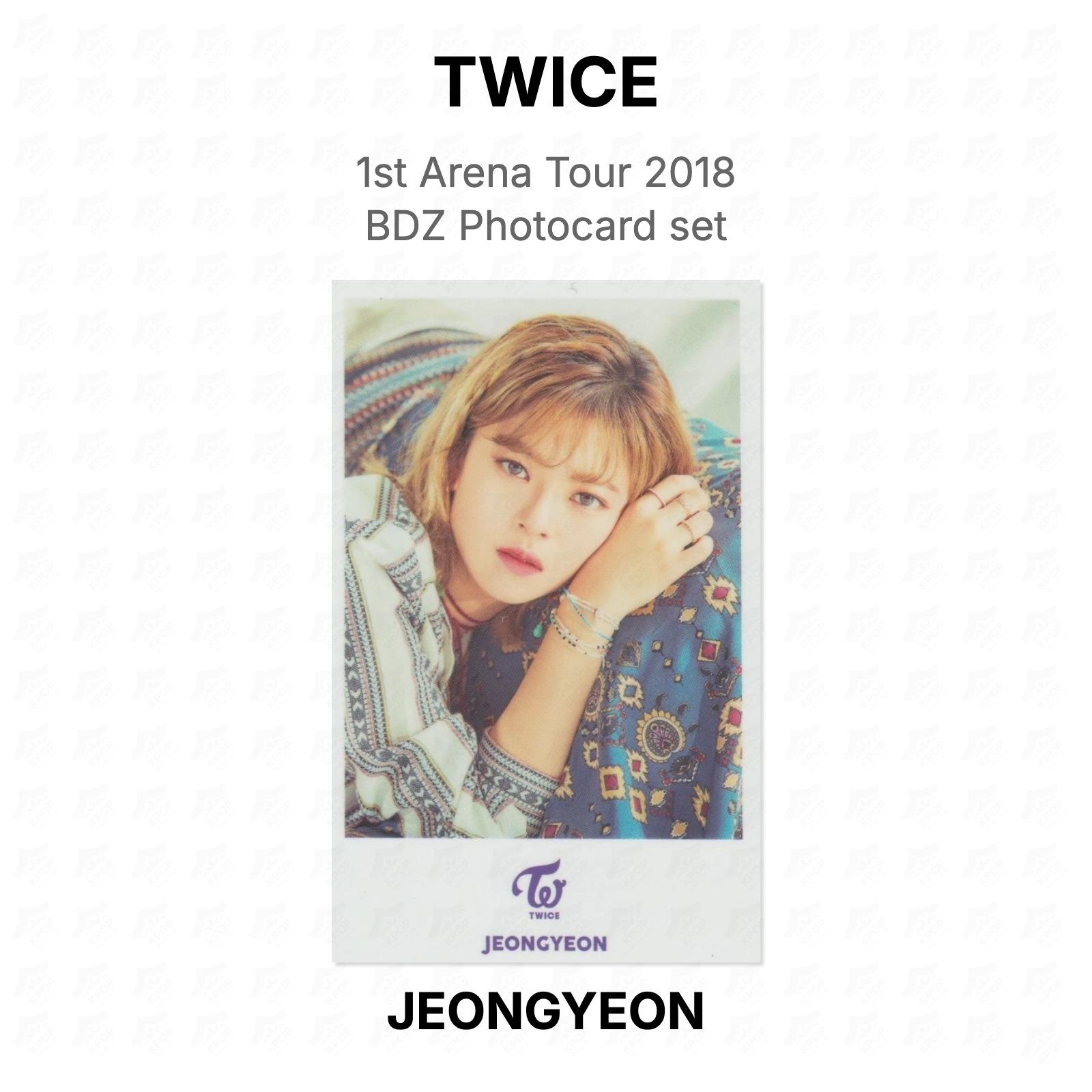 TWICE 1st Arena Tour 2018 BDZ Photocard set Official Photocard JEONGYEON