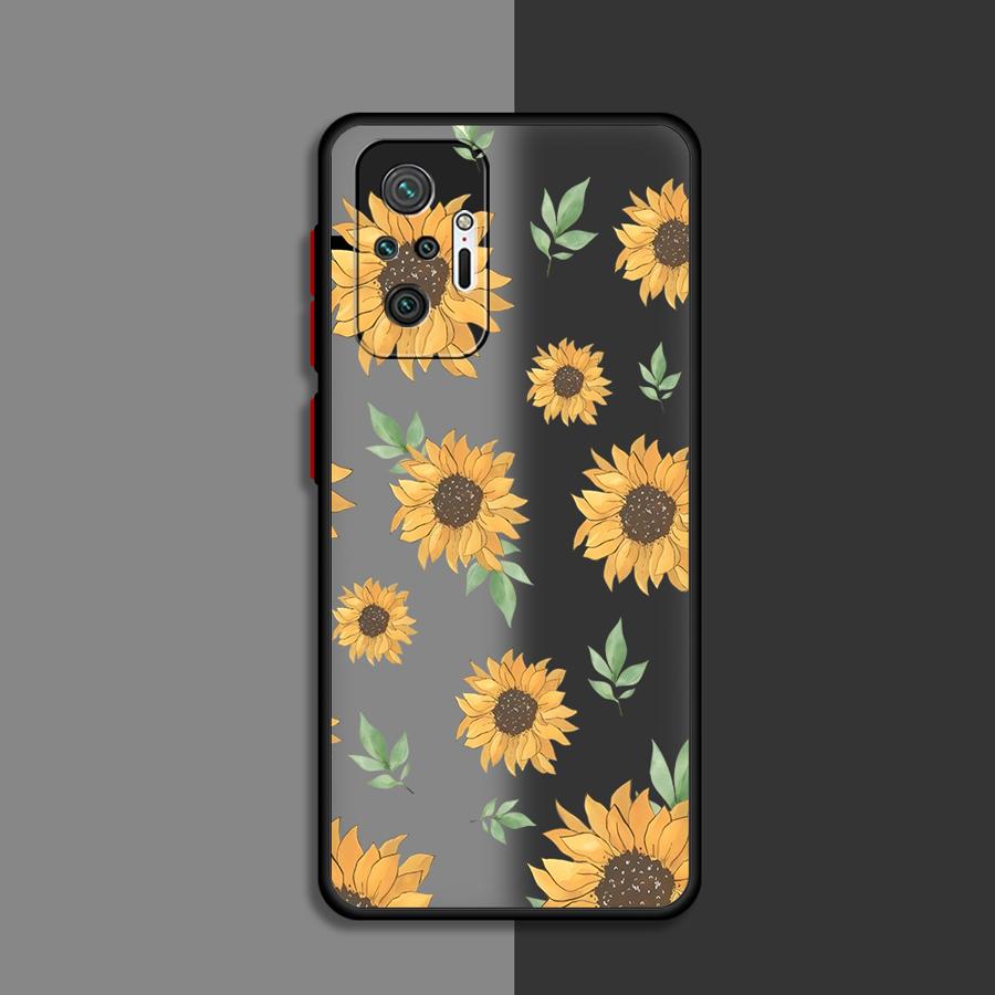 Funda Back Phone Cover Case for Xiaomi Redmi Note 14 12 11 A4 13 Pro Plus 14C 10 9S 13C Flower Sunflower Art