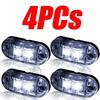2/4pcs LED Side Marker Lights For Trailer Trucks Cars Waterproof Oval Side Clearance Warning Light Red Orange Lamp Led