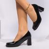 Patent Leather Women Pumps Shoes 2025 Elegan Office Black High Heels Shoes Woman Shallow Mouth Square Toe Pumps Female Heels