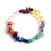 Natural Chakra Crystal Chip Bracelet Genuine Crystal  Healing Energy Jewelry Ideal Gift for Yoga Meditation Lovers