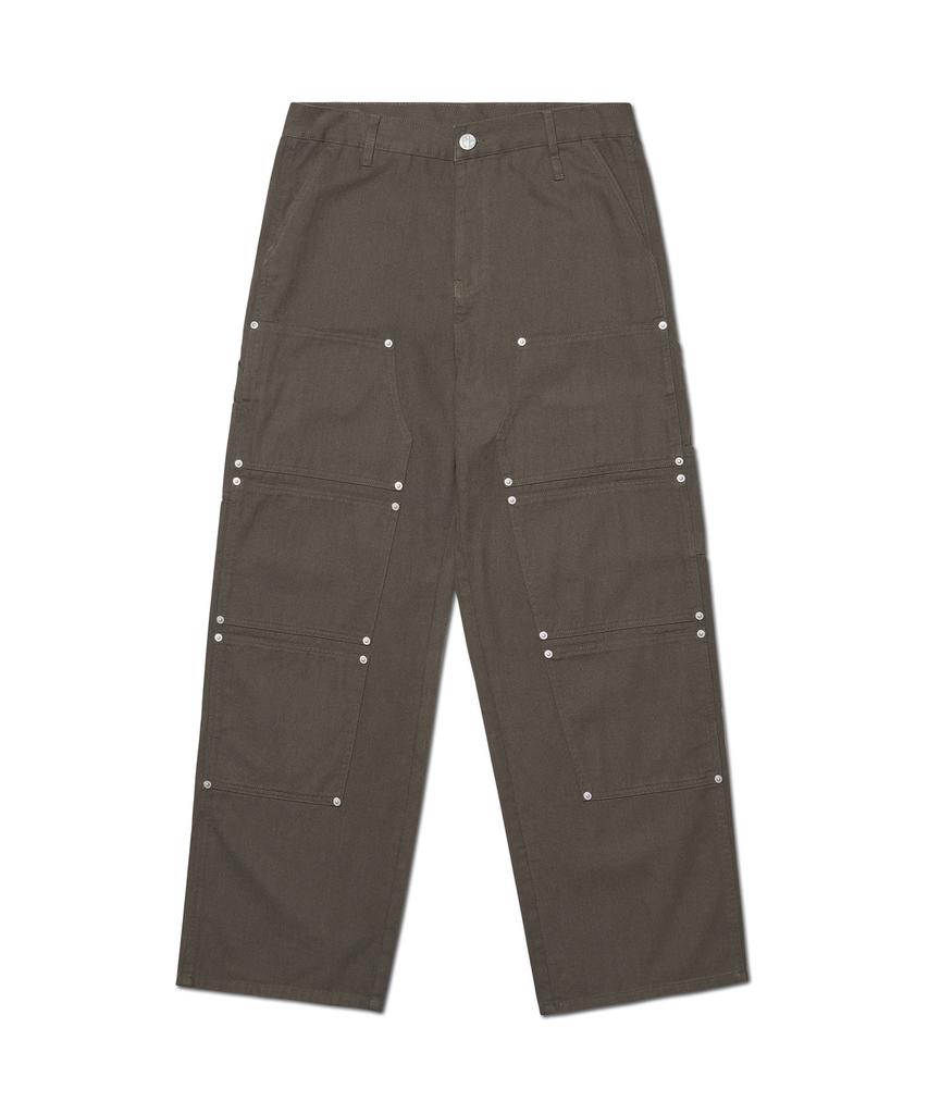 Nomaenyueol Divided Double Knee Pants - Charcoal