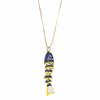 Collier Vitré Mobile Bijoux Dorés Colorés Personnalité Collier Poisson Émail Femme