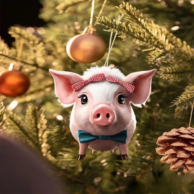 

Christmas Cartoon Eyecatching Tree Ornament Durable Acrylic Ideal For Decor Vehicle 2