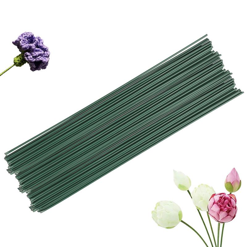 

20/50Pcs 25cm Artificial Green Flower Stem DIY Floral Material Handmade Wire Stem Accessoies for Wedding Party Home Decoration 20Pcs