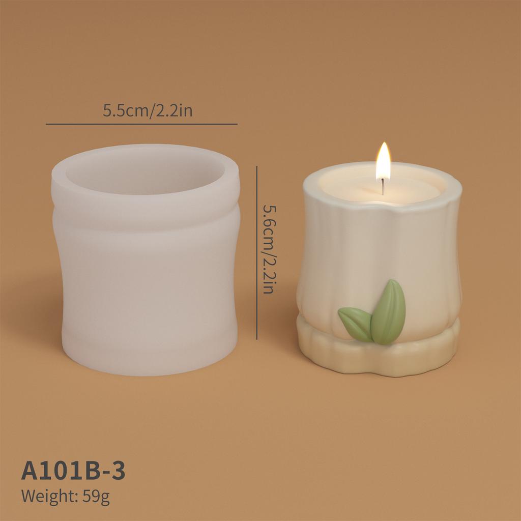 Bamboo Panda Shape Candle Silicone Molds for Making Candle Resin Pillar Aromatherapy Candles Wax Soap Flower Specimen Clay Craft