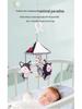 Happy Monkey Black & White Newborn Crib Mobile: Rotatable Wind Chime & Stroller Hanging Toy