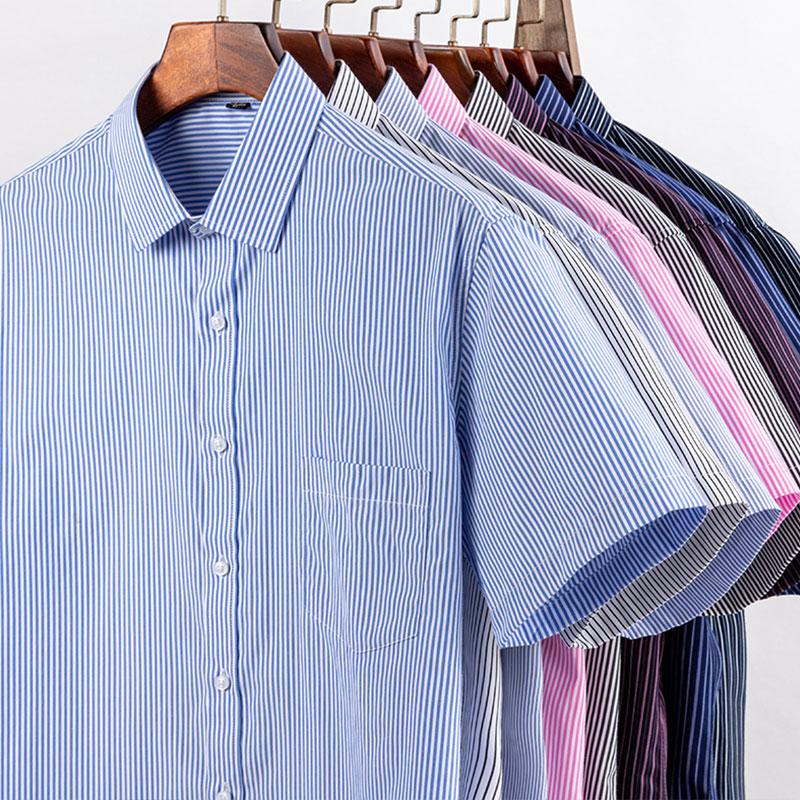 New Men's Short-sleeved Shirt Long Sleeved Spring and Summer Thin High-quality Cotton Casual Wear Fashion Slim