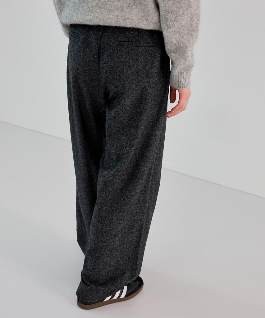 KNOWING Wool String Slacks (Charcoal)