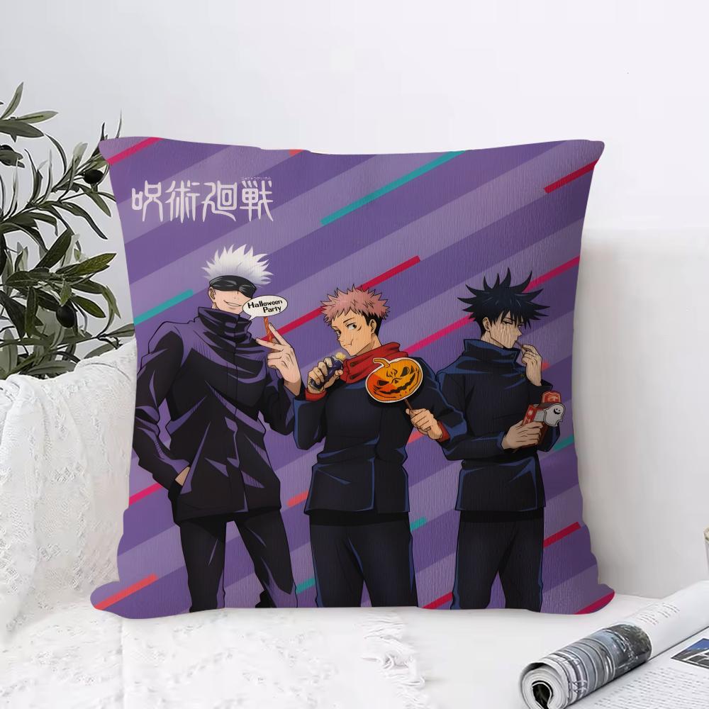 Cartoon J-Jujutsu K-Kaisen Kissenbezug Ultraweicher Hautfreundlicher Stoff Wolkenähnlicher Komfort & Verdeckter Reißverschluss