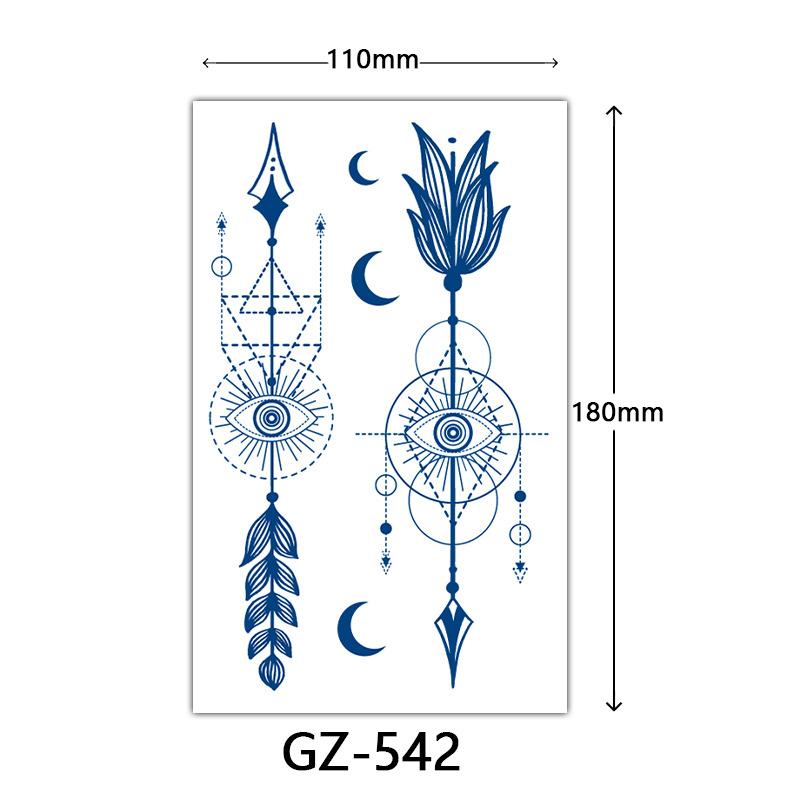 Juice Tattoo Stickers, Herbal Tattoo Stickers, Semi-Permanent English Letter Tattoo Stickers Tattoo