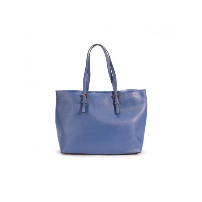 Tote Bag - Thierry Mugler - Eclat 5 - Blue - Imitation Saffiano Leather - Grained