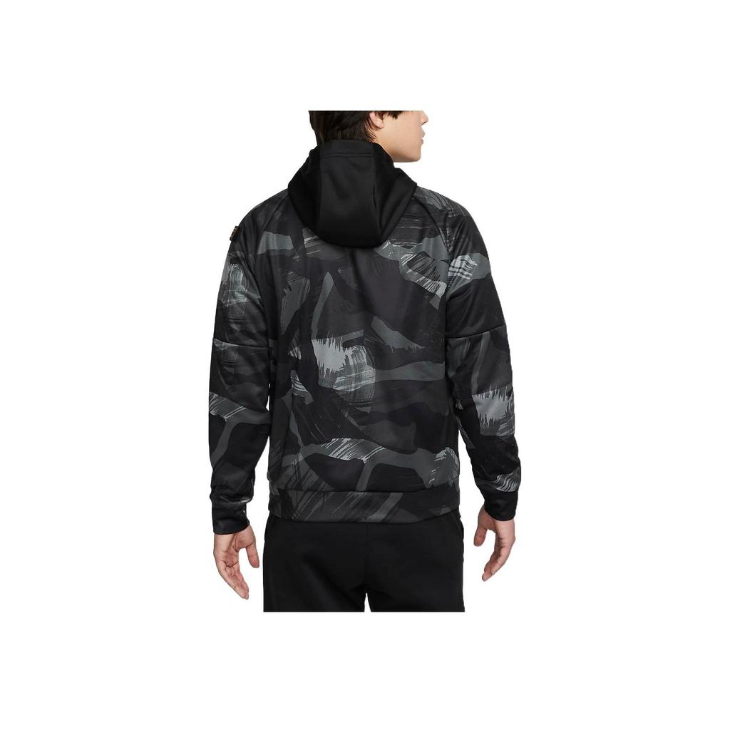 Nike FW22 Full Print Hooded Pullover Sweatshirt Men Tops Black DQ6950-010