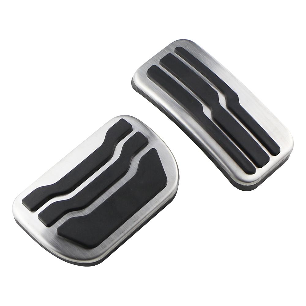 Stainless and Rubber Car Gas Brake Pedal Pads Cover for Ford New Mondeo Edge Fusion 2015 - 2022 Pedals Parts AT Accessories