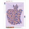 DIY 5D Diamond Art Kit Abstract Polka Dot Cat Pattern Full Drill Canvas Creative Craft for Living Room Home Wall Decor