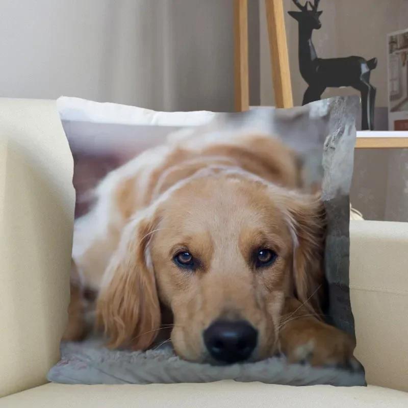 Golden Retriever Hund Kissenbezug Sofa Dekorative Kissenhülle Kissenbezug Heimdeko Großhandel
