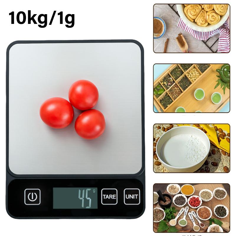 10kg/1g Digital Kitchen Scale Baking Gram Weight Scales LCD Display Electronic Table Scale Personal Healthy Diet Food Scale
