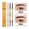 Ultra-Fine 3D Smudge-Proof Double-Ended Eyebrow Pencil with Triangle Tip