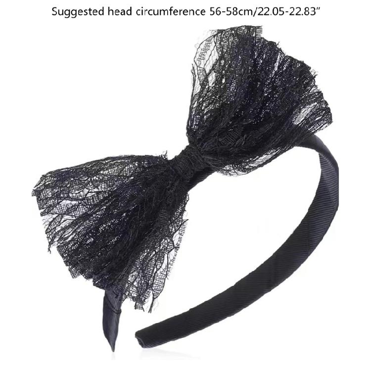 Vintage Colorful Lace Bow Headband Womens Headpiece Wedding Halloween Headwear