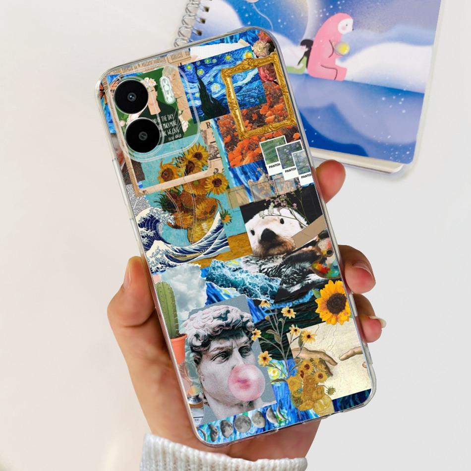 For Xiaomi Redmi A1 A1+ 2022 Cute Painted Phone Case For Redmi A1 Plus RedmiA1 A 1 A1+ Soft Silicone TPU Cases