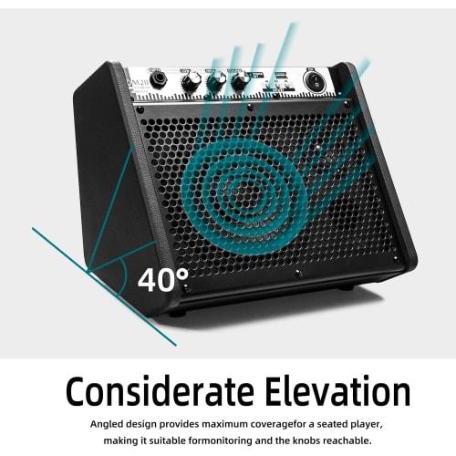 Coolmusic DM20 20W BT Personal Monitor Amplifier for Electric Drum Amplifiers, Keyboards, and Acoustic Guitar