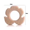 10Pcs Natural Beech Wooden Beads Cat Heart Butterfly Rainbow Cat Teethers Beads for Baby Necklace Pacifier Chain Crafts Jewelry