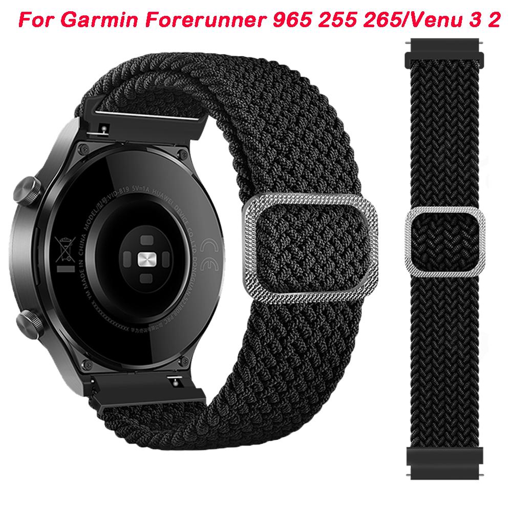 22mm Nylon Strap For Garmin Forerunner 965 745 255 265 Bracelet Wristband For Garmin Vivoactive 4 Venu 3 2 Smart Watch Band