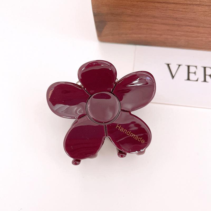 

Модные женские заколки для волос, элегантные однотонные заколки для волос в форме цветка из ацетата, аксессуары для волос для девочек, заколка-краб, новая заколка для волос