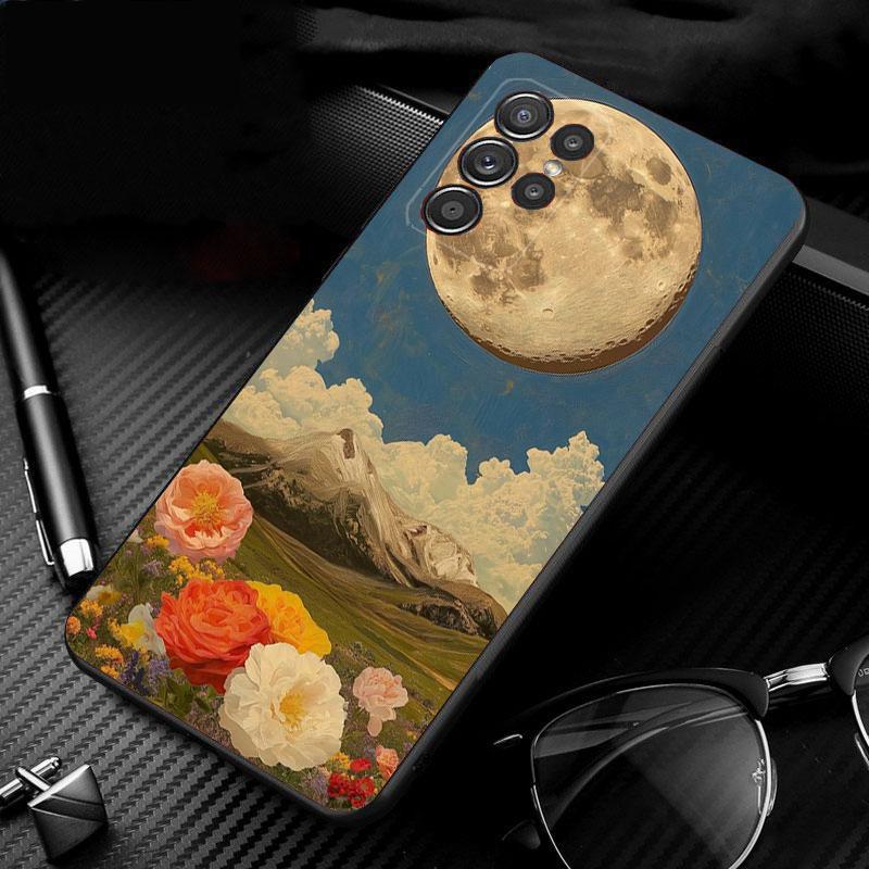 Clound Moon Star Night Phone Case For Samsung Galaxy S25 S24 S23 S22 S21 Ultra S24 S23 S22 S21 S25 Plus S24 S25 FE