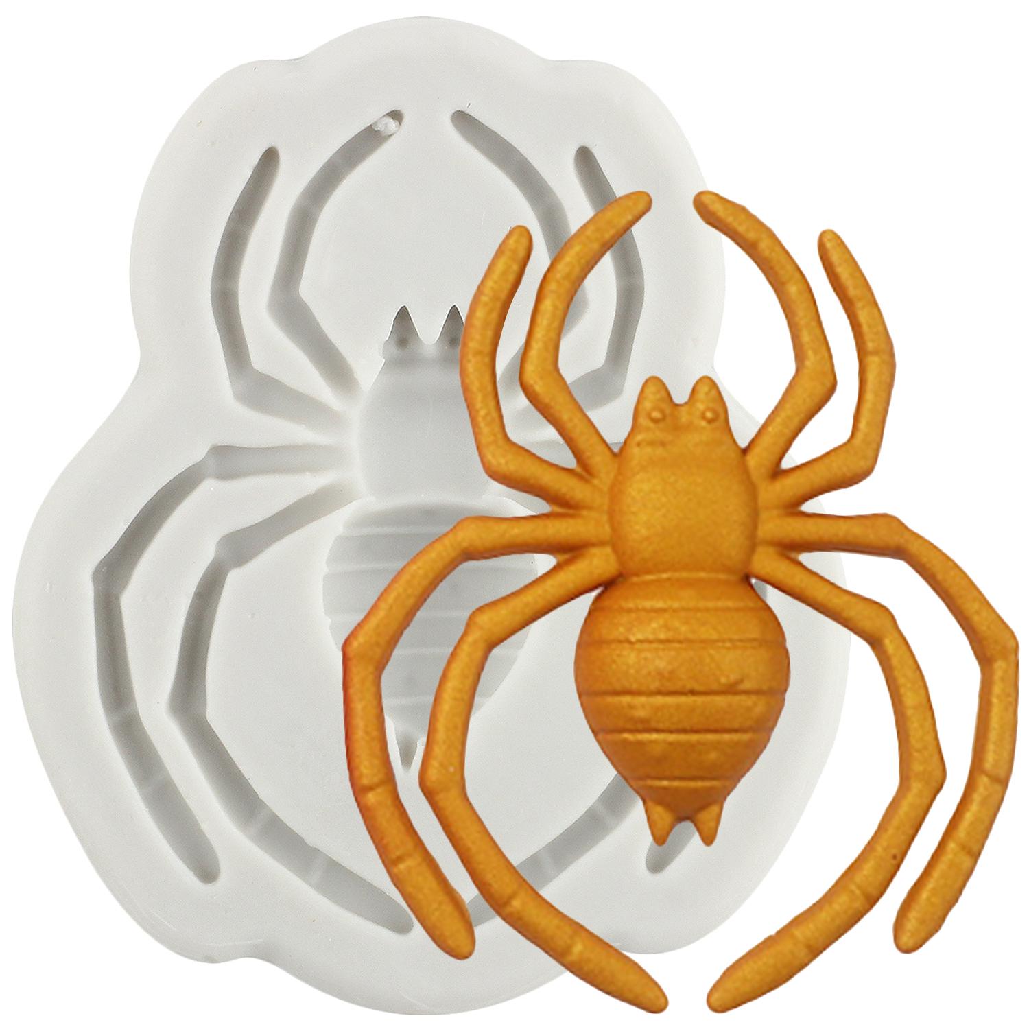 

Формы для мастики «Паук» Хэллоуин Силиконовая форма Украшение для торта Шоколад Топпер для кексов Конфеты Сахарная мастика Паста для лепки Формы для полимерной глины серый